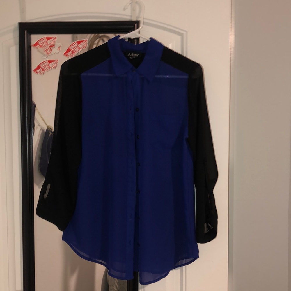 Blue and Black. Barely Worn. See through